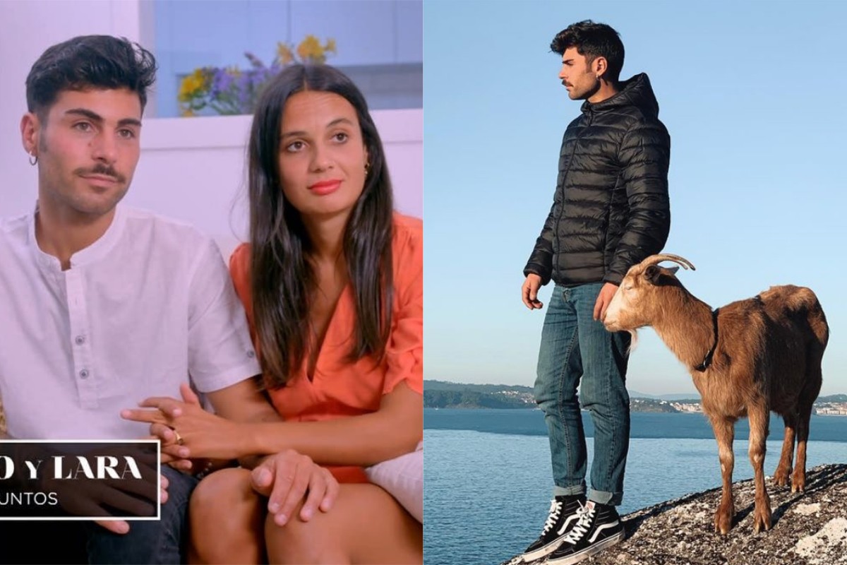 Hugo, Lara i la seva cabra Rubia